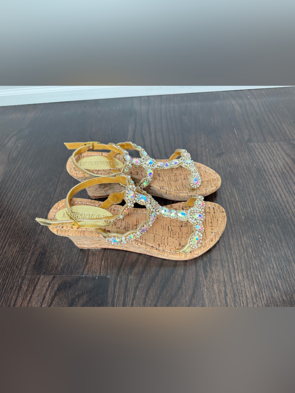 Mystique Jewelled Platform Sandals - Like New - Size 9